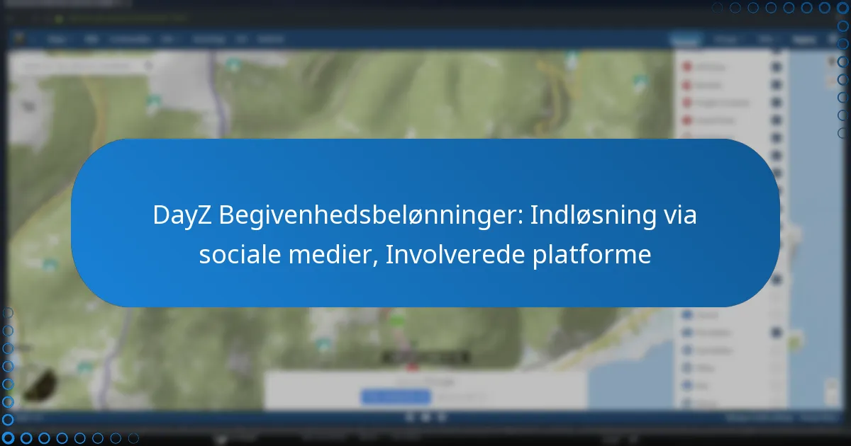DayZ Begivenhedsbelønninger: Indløsning via sociale medier, Involverede platforme