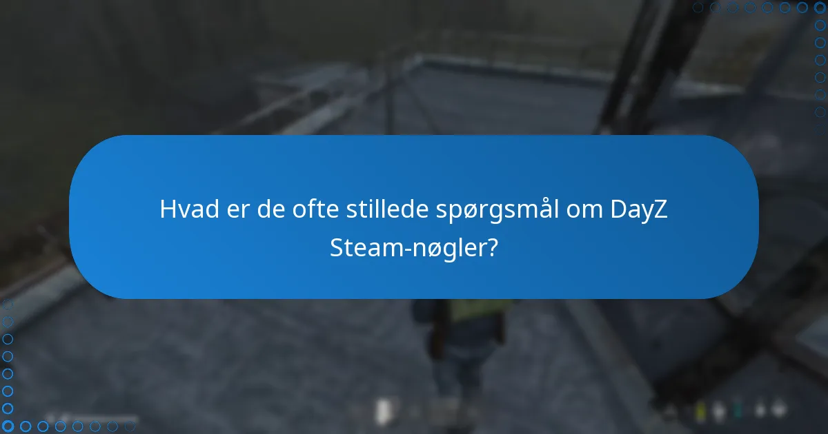 Hvad er de ofte stillede spørgsmål om DayZ Steam-nøgler?