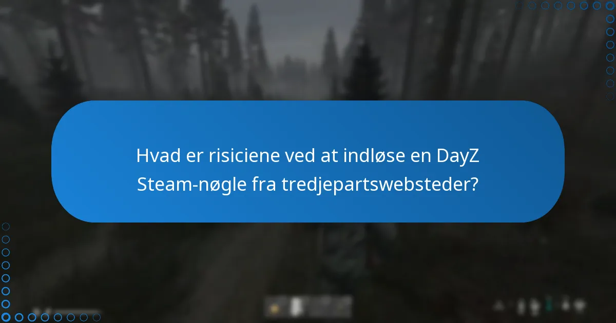 Hvad er risiciene ved at indløse en DayZ Steam-nøgle fra tredjepartswebsteder?